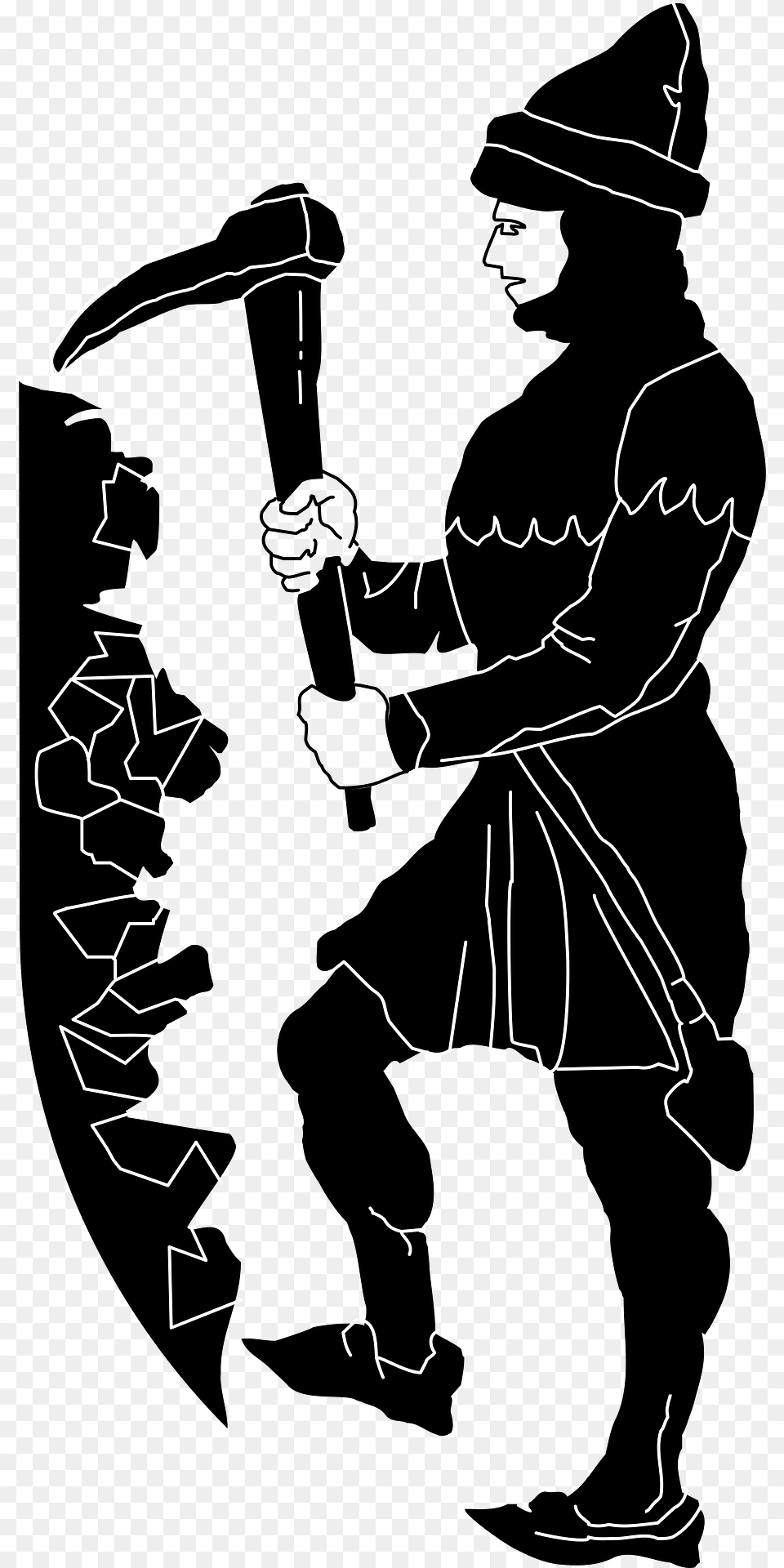 Miner Clipart, Stencil, Person, People, Man Png Image