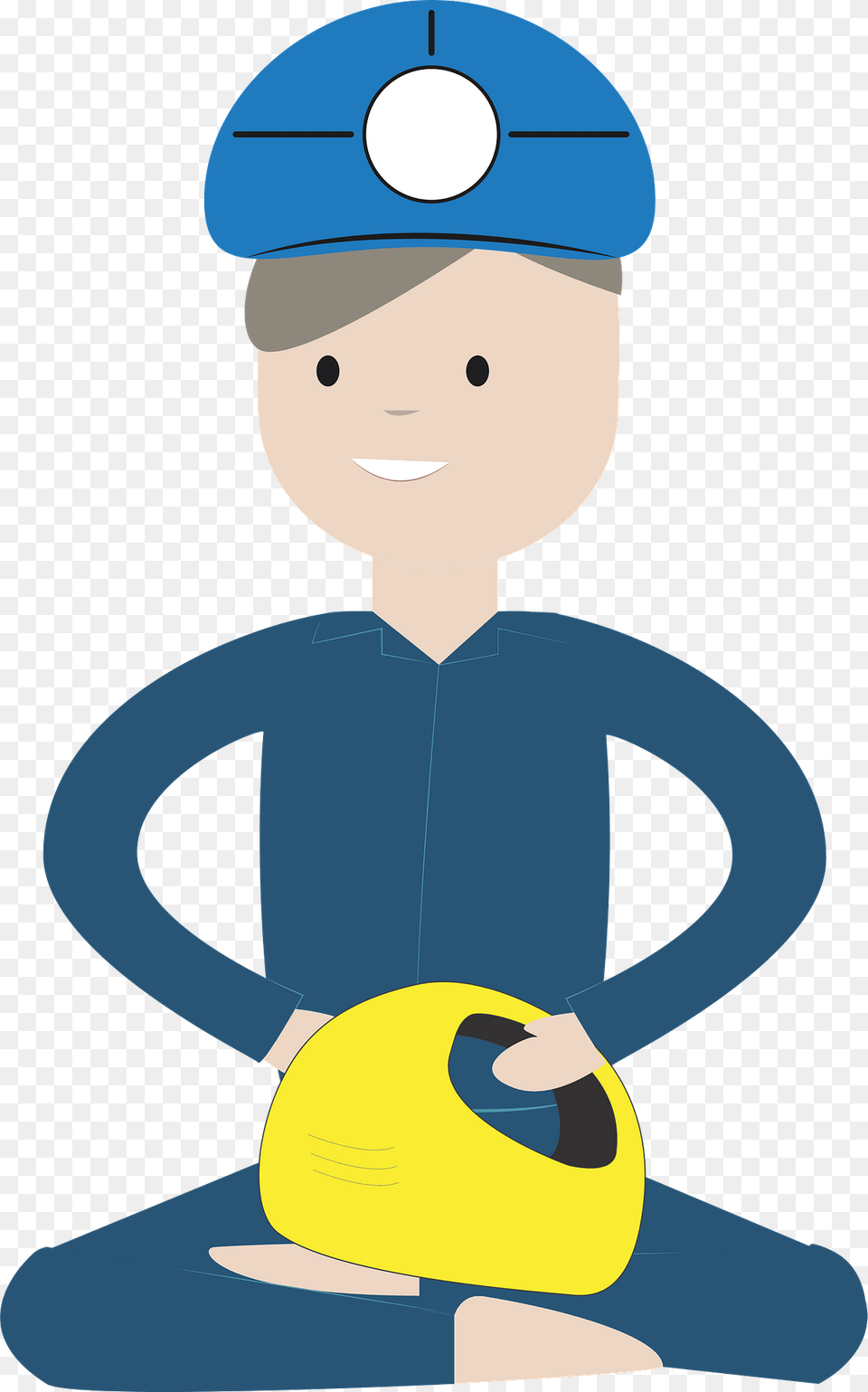 Miner With A Head Lamp Clipart, Cap, Clothing, Hat, Helmet Free Png