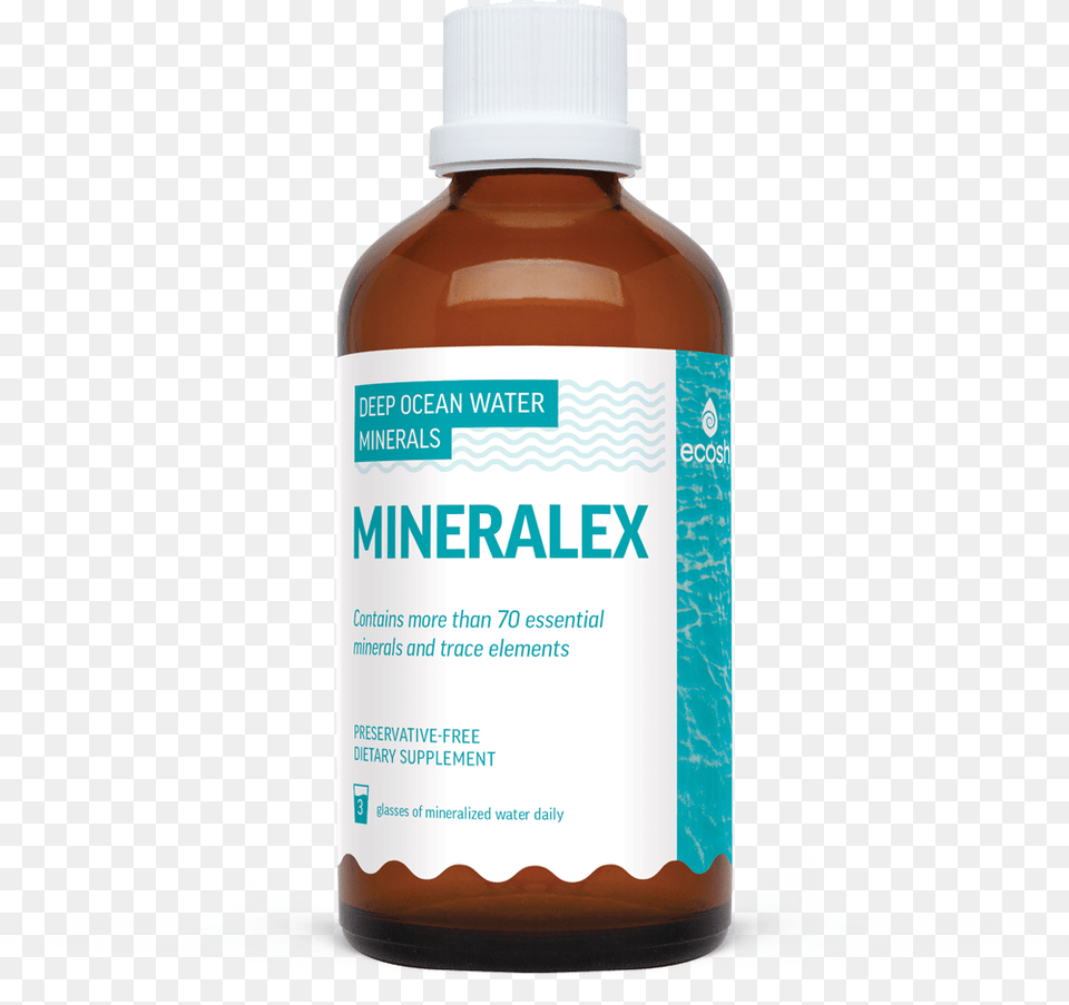 Mineralex U2013 Deep Ocean Water Minerals Bottle, Food, Seasoning, Syrup, Ketchup Png Image
