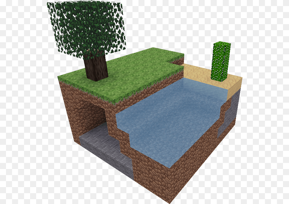 Minetest Logo Real Blockmen Artificial Turf, Furniture, Grass, Plant, Table Free Png Download