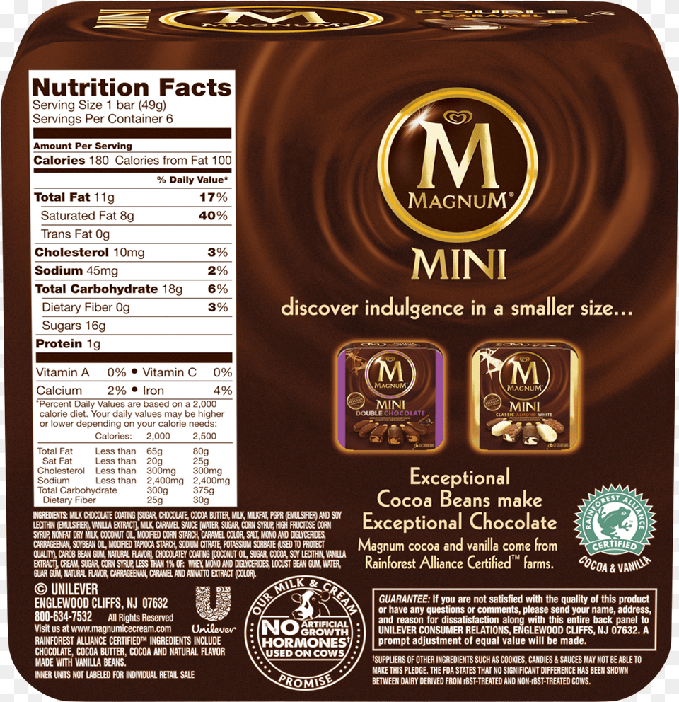 Mini Almond Magnum Calories, Advertisement, Poster, Text Png