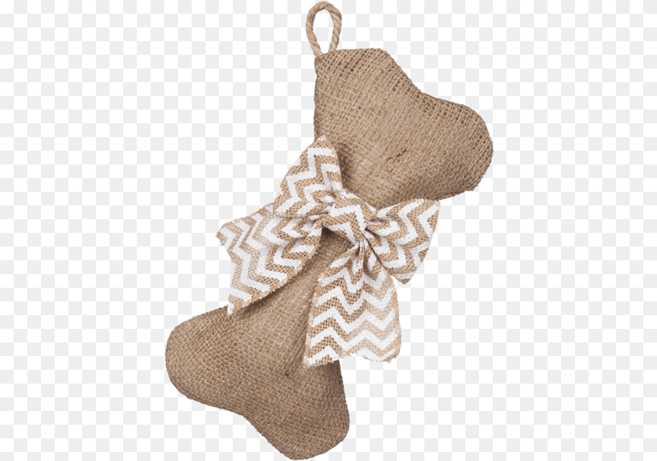 Mini Bone Natural Burlap Stocking With Optional Bow Woolen, Home Decor, Clothing, Hat, Bag Png