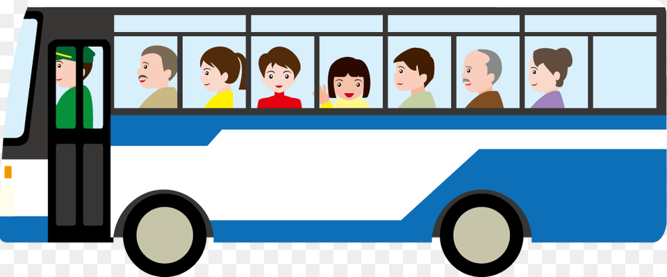 Mini Bus Clipart Black And White, Transportation, Vehicle, Bus Stop, Outdoors Free Png Download