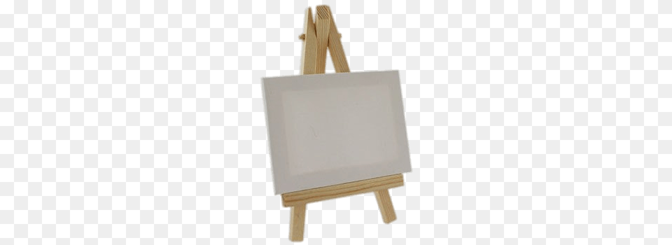 Mini Canvas On Easel, Wood, White Board Png