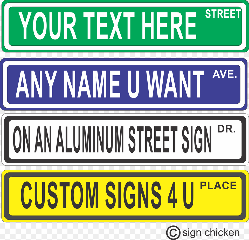 Mini Custom Street Signs, Sign, Symbol, Road Sign, Text Free Png Download