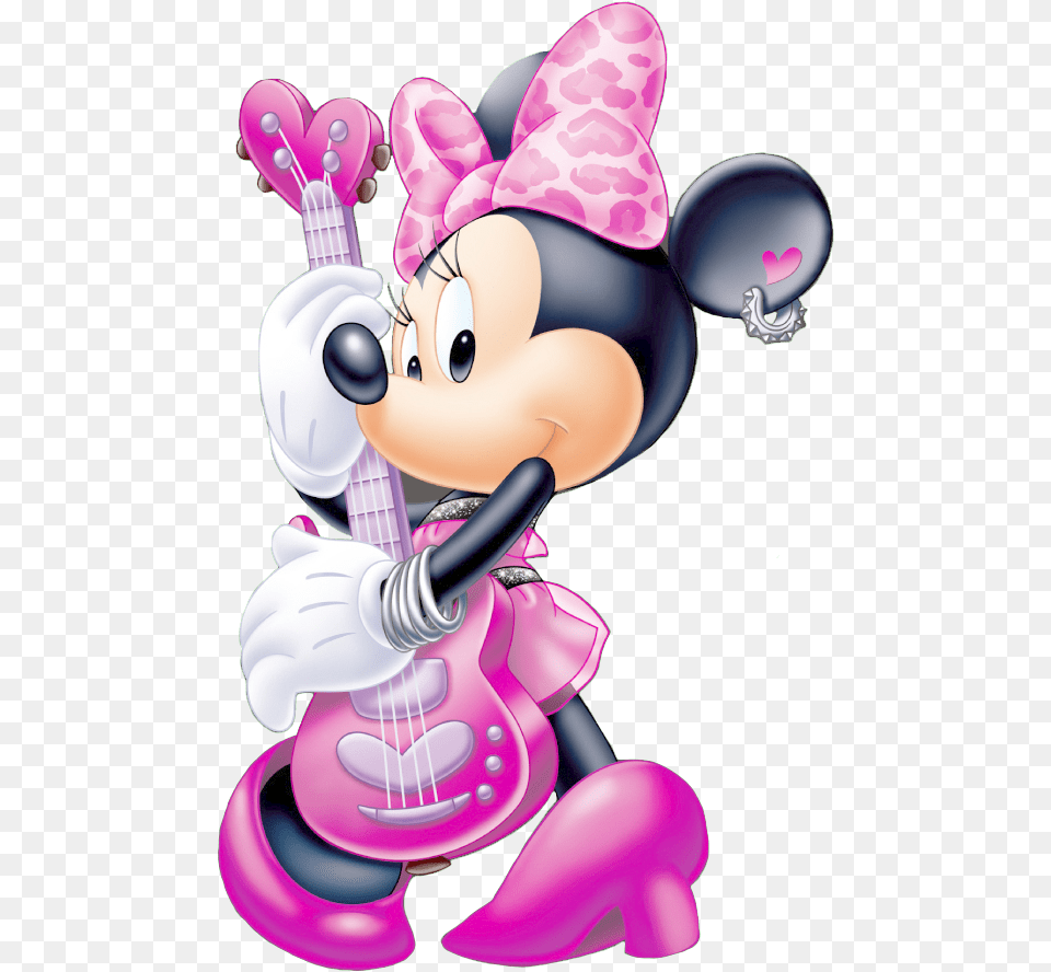 Mini De Mickey Mouse, Cartoon, Guitar, Musical Instrument, Baby Free Png