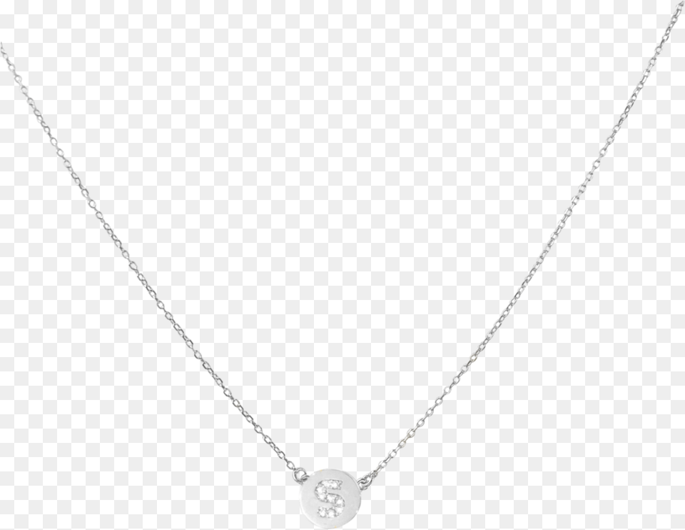 Mini Disc Diamond Initial Necklace Necklace, Accessories, Jewelry, Gemstone, Pendant Png