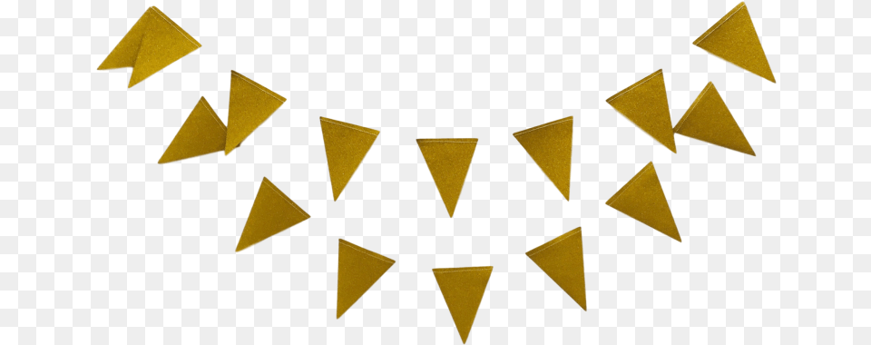 Mini Gold Party Bunting Banner For Bachelorette Or Energie Aus Der Sonne, Triangle Free Transparent Png