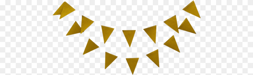 Mini Gold Party Bunting Banner For Bachelorette Or Gold Flag Banner, Triangle Free Png