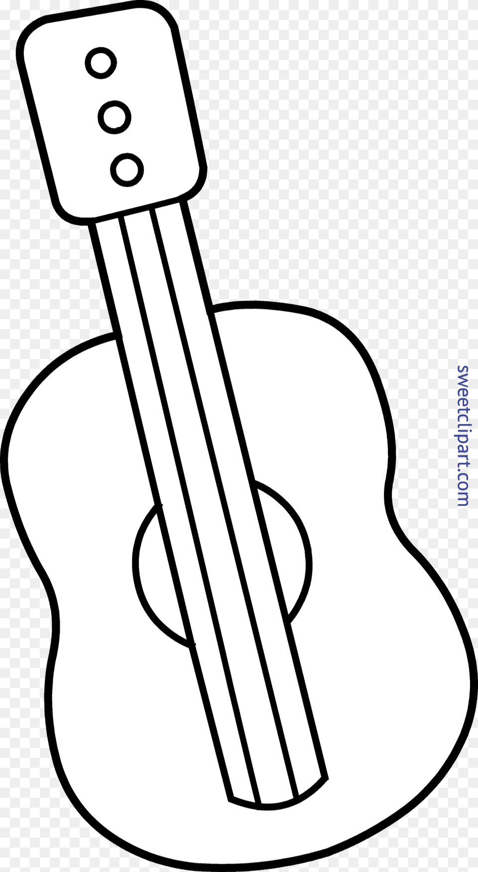 Mini Guitar Lineart Clip Art, Musical Instrument Free Png Download