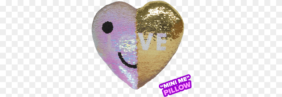 Mini Love Reversible Sequin Pillow Heart Free Transparent Png