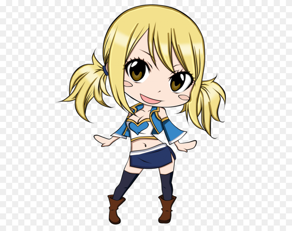Mini Lucy Heartfilia Lucy Fairy Tail Chibi, Book, Publication, Comics, Baby Png