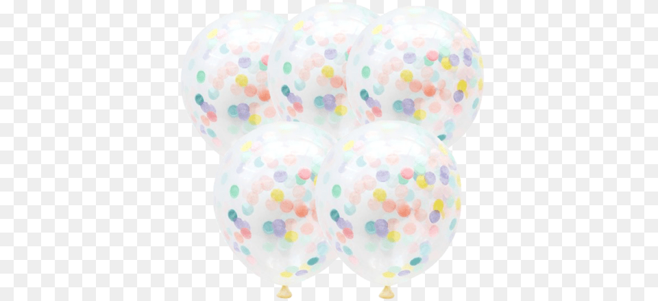 Mini Pastel Confetti Balloons Balloon, Paper, Plate Free Png Download