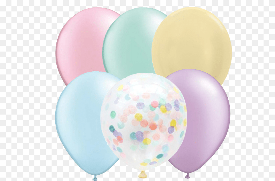 Mini Pastel Pearl U0026 Confetti Balloons 10 Pack Lovely Occasions Background Pastel Balloons, Balloon Free Transparent Png