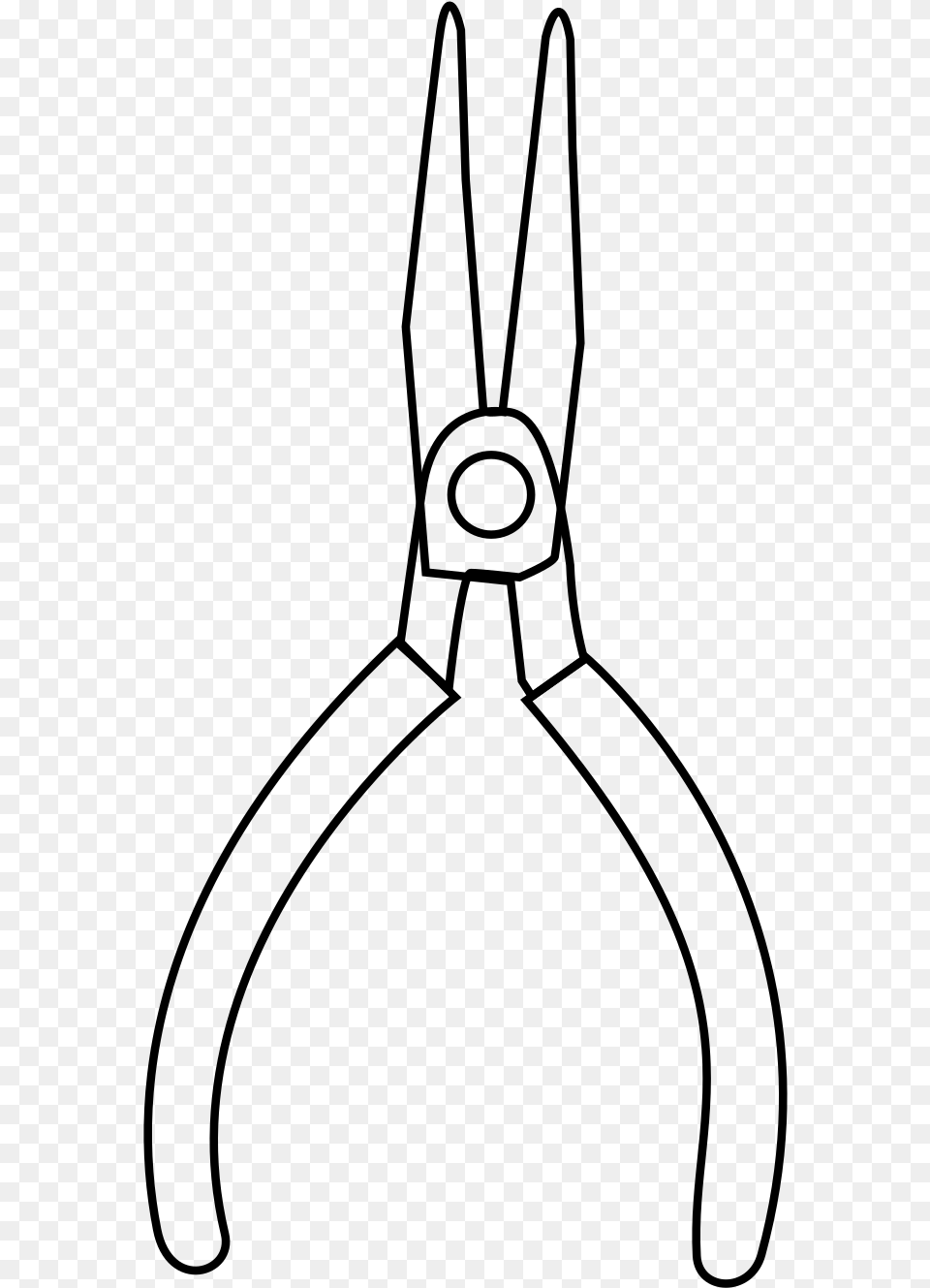 Mini Pliers Drawing Coloring Diagonal Pliers, Gray Png Image