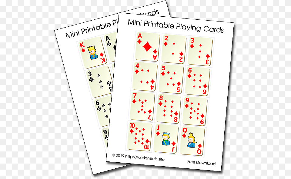 Mini Printable Playing Cards Miniature Printable Deck Of Cards, Person, Text, Game Free Png