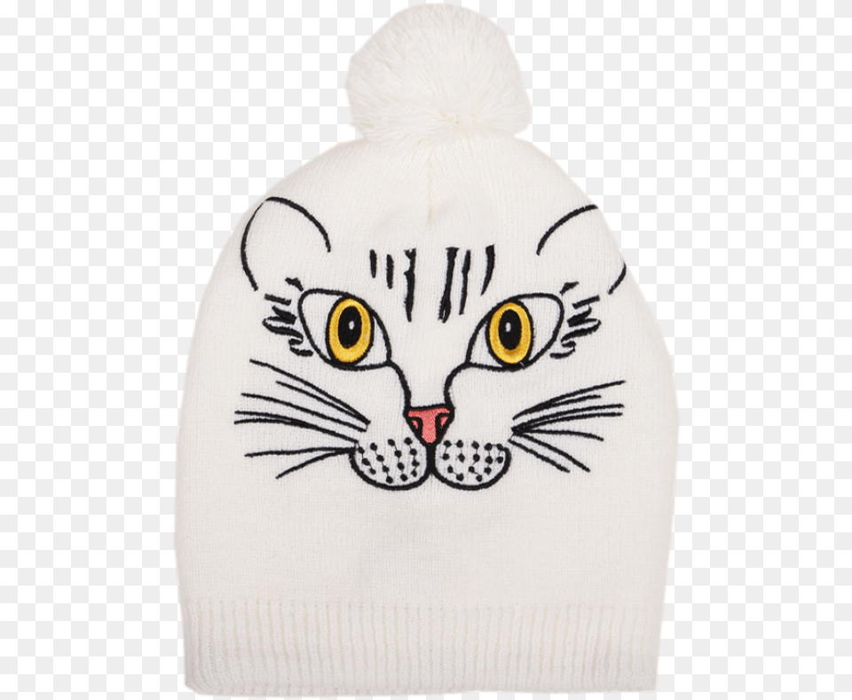 Mini Rodini Cat Hat Orange Mayonnaise Toque, Beanie, Cap, Clothing, Animal Png Image