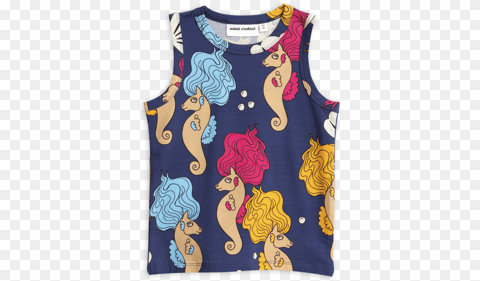 Mini Rodini Seahorse Tank, Clothing, Tank Top, Vest, Pattern Png Image