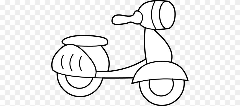 Mini Scooter Coloring, Transportation, Vehicle, Motorcycle Free Png
