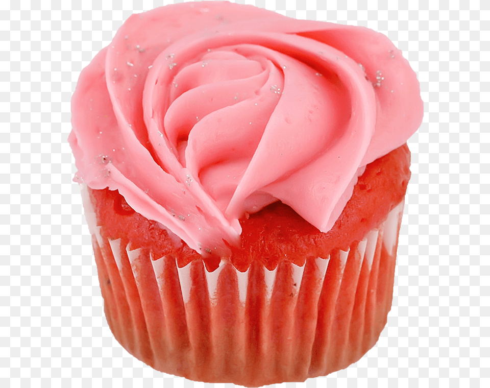 Mini Strawberry Cupcake Cupcake, Cake, Cream, Dessert, Flower Png Image