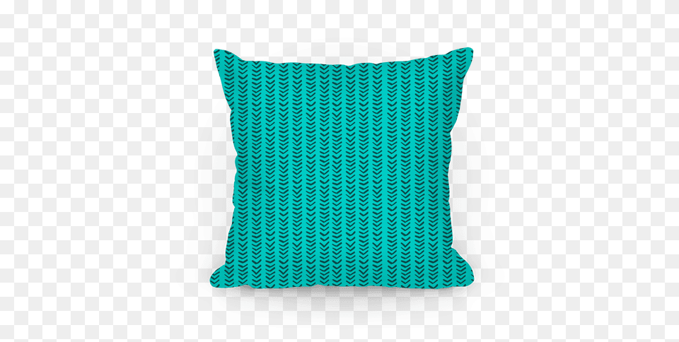 Mini Teal Chevron Pattern Throw Pillow Lookhuman, Cushion, Home Decor Png Image