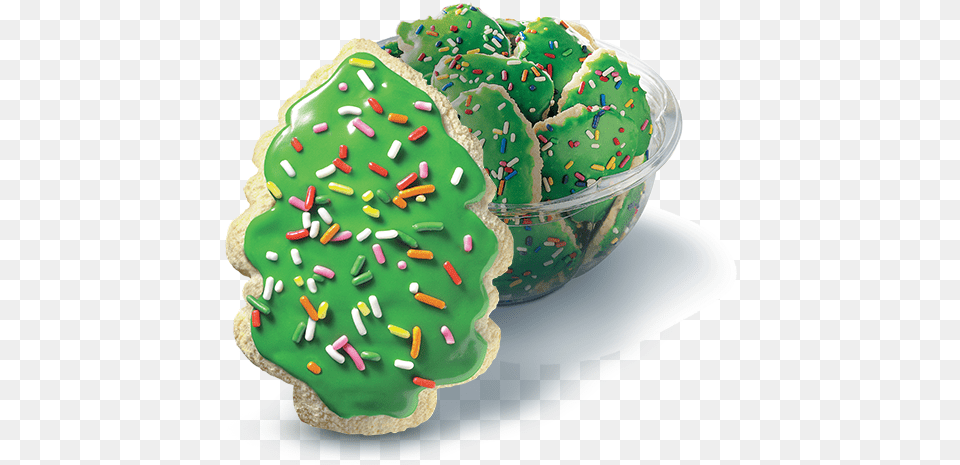 Mini Tree Cookie Tub Christmas Tree, Birthday Cake, Cake, Cream, Dessert Free Png Download