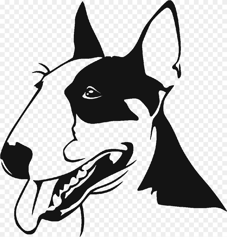 Miniature Bull Terrier Boston Terrier Staffordshire Bull Terrier, Stencil, Person, Face, Head Free Png Download