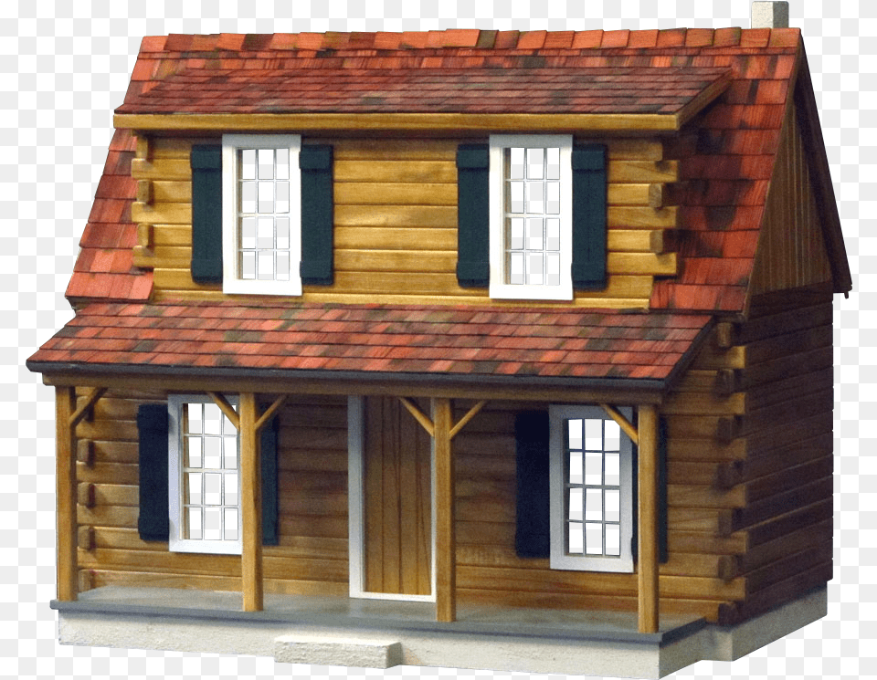 Miniature Dollhouse Log Cabins, Architecture, Building, Housing, House Free Png Download