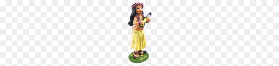 Miniature Hula Girl With Ukulele Stella Mae, Figurine, Toy, Person, Female Png Image