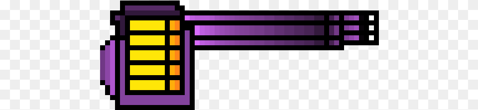 Minigun Pixel Art, Purple Png Image