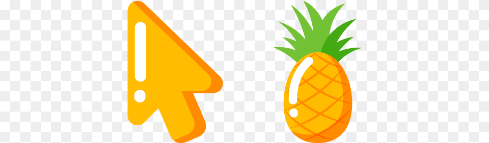 Minimal Pineapple Cursor U2013 Custom Flower Cursor, Food, Fruit, Plant, Produce Free Png Download