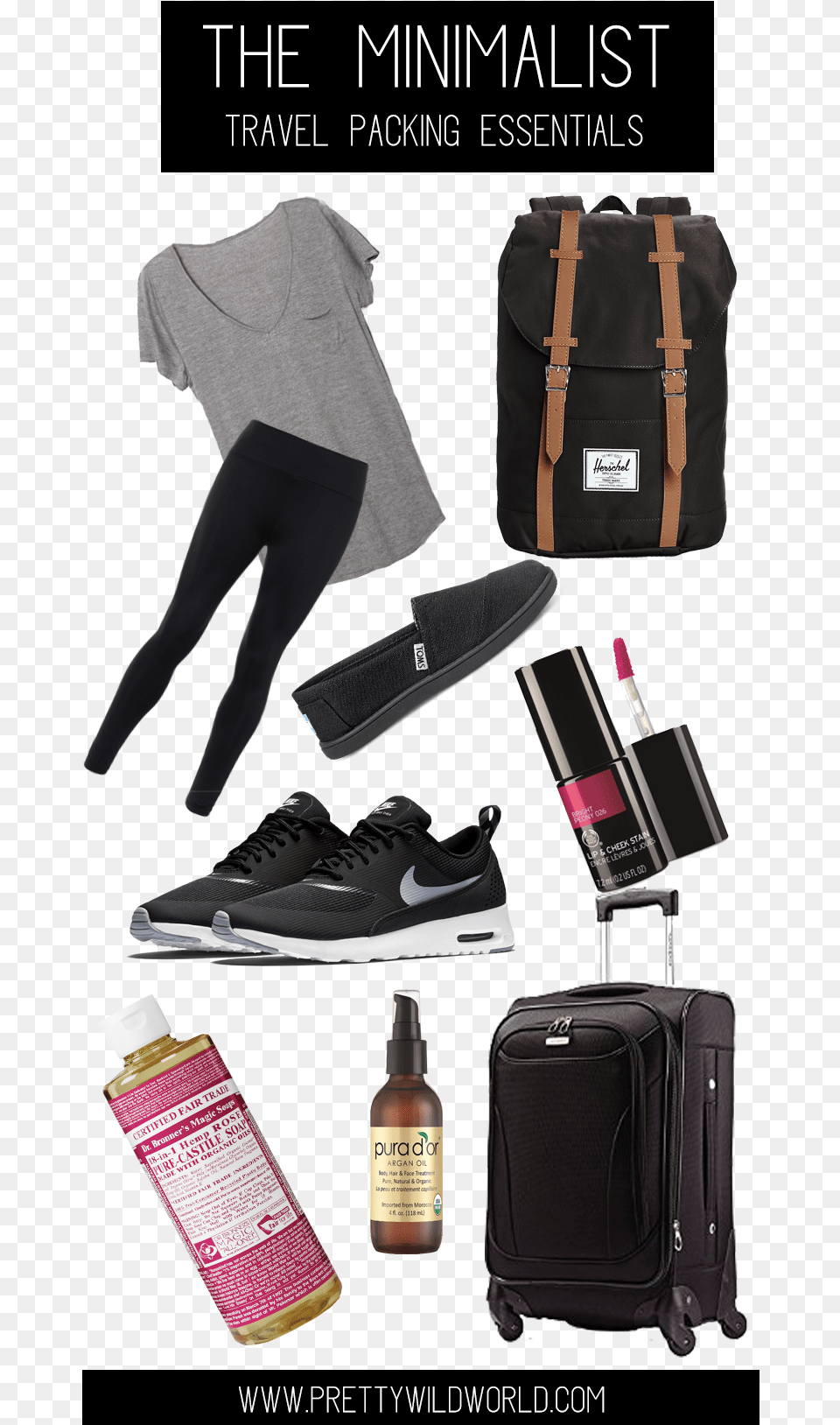 Minimalist Carry On Packing, Shoe, Footwear, Clothing, Cosmetics Png Image