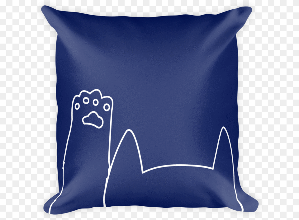 Minimalist Cat Vibrant Soft And Stylish Square Pillows Grey Square Pillow, Cushion, Home Decor Free Png