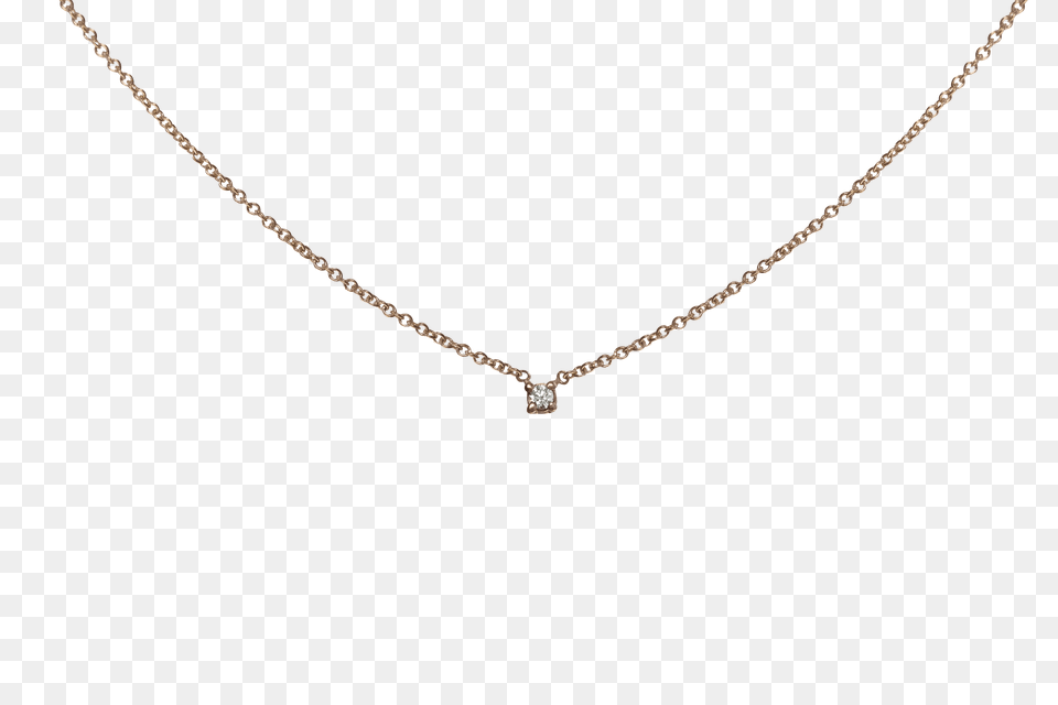 Minimalist Fine Gold Chain With A Small Round Diamond Eliise, Accessories, Gemstone, Jewelry, Necklace Free Png