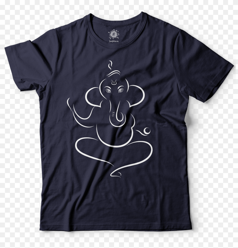 Minimalist Ganesha, Clothing, Shirt, T-shirt Png Image