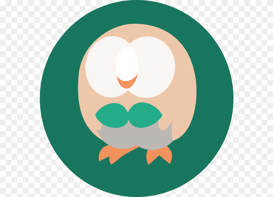 Minimalist Rowlet Icon Free Rowlet Minimalist, Face, Head, Person, Disk Png Image