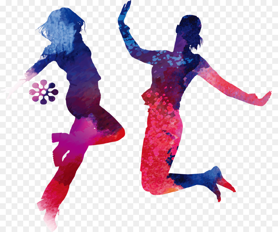 Minimalistic Colorful Portrait Silhouette Youth Festival Portable Network Graphics, Dancing, Leisure Activities, Person, Dance Pose Free Png