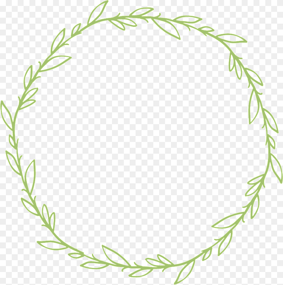 Minimalistic Green Hand Drawn Wreath Decorative Elements, Oval, Plant, Accessories, Bracelet Free Transparent Png