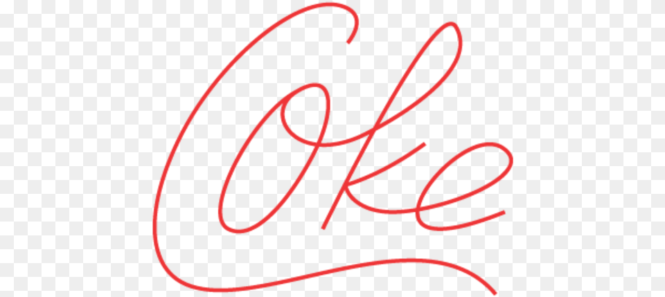 Minimalistic Logos Of Famous Brands Coke Coke, Handwriting, Text, Smoke Pipe Png