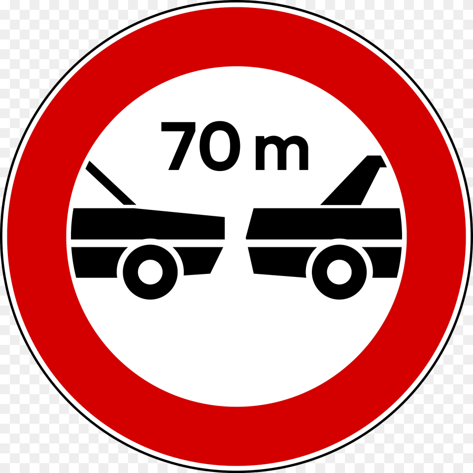 Minimum Safe Following Distance Between Vehicles Sign In Italy Clipart, Symbol, Road Sign, Disk, Machine Png Image