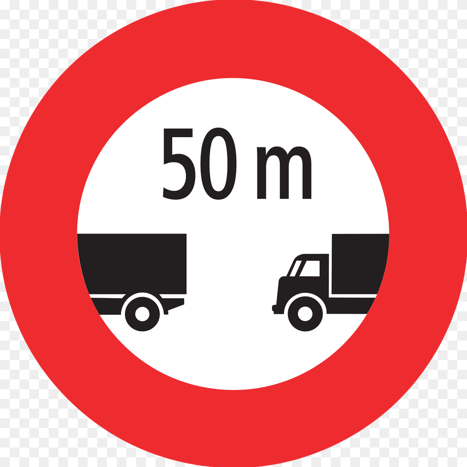 Minimum Safe Following Distance Between Vehicles Sign In Switzerland Clipart, Symbol, Road Sign, Machine, Wheel Png