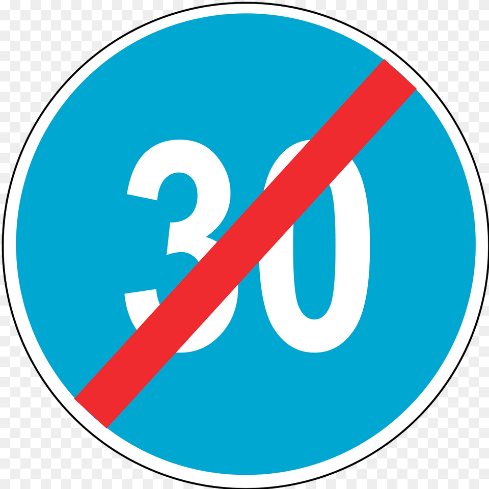 Minimum Speed Limit Ends Sign In Estonia Clipart, Symbol, Disk, Text, Number Free Png Download