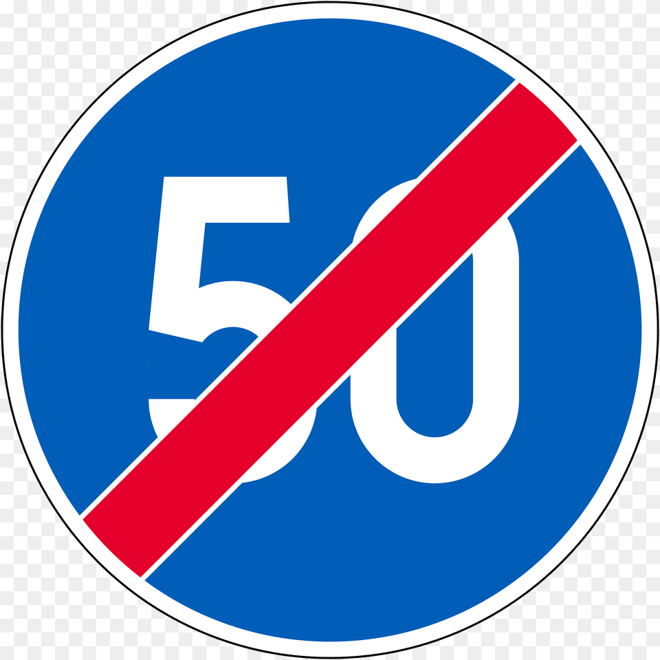 Minimum Speed Limit Ends Sign In Finland Clipart, Symbol, Road Sign Free Png Download
