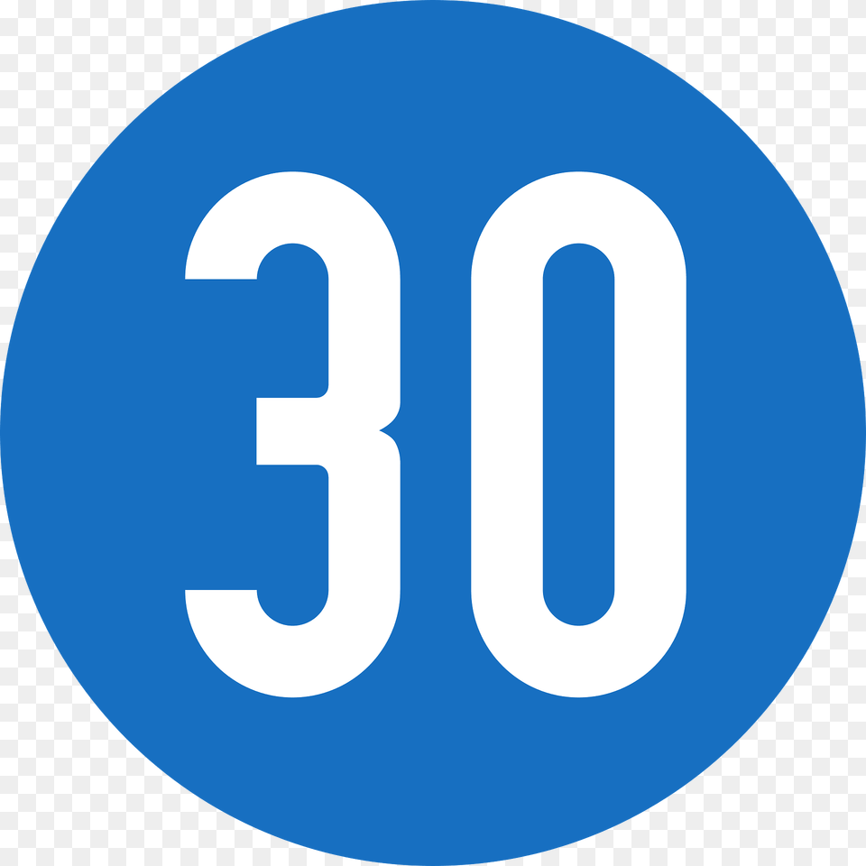 Minimum Speed Limit Sign In Austria Clipart, Symbol, Text, Number, Disk Png Image