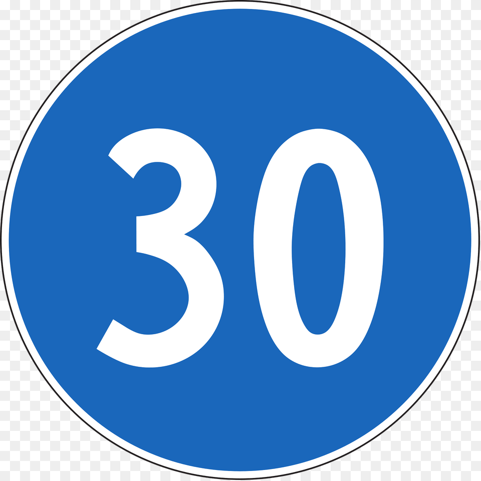 Minimum Speed Limit Sign In Switzerland Clipart, Symbol, Number, Text, Disk Free Png Download