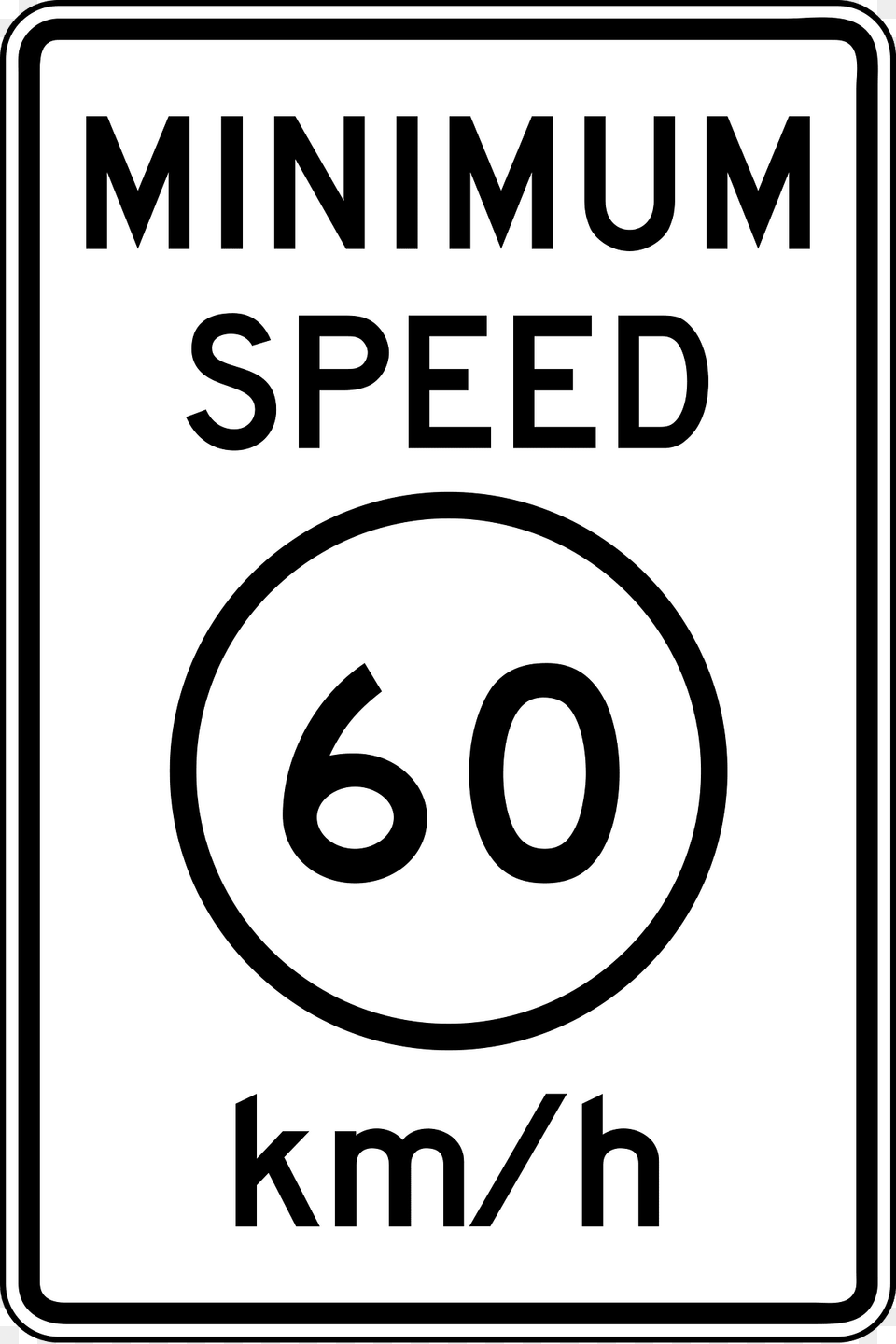 Minimum Speed Limit Sign In United States Clipart, Symbol, Road Sign Free Transparent Png