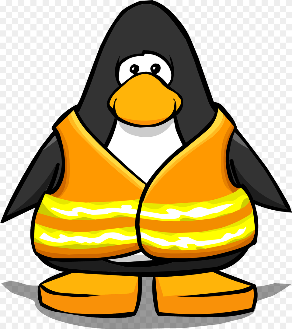 Mining Clipart Animated Club Penguin Safety Vest Black Belt Club Penguin, Lifejacket, Clothing, Animal, Bird Png Image