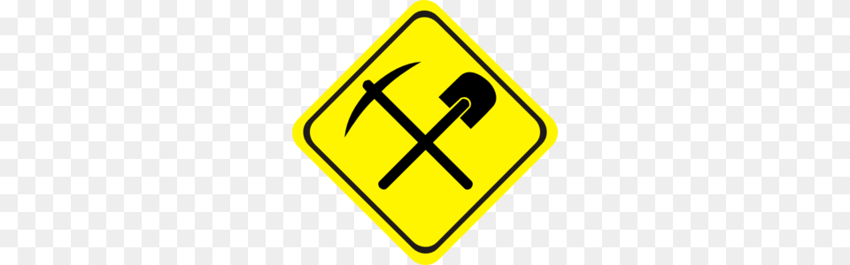 Mining Sign Clip Art, Symbol, Road Sign Free Png