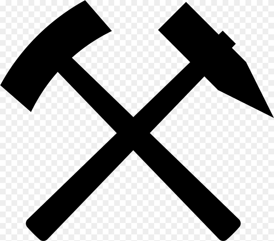 Mining Vector Pickaxe Symbol For Working Class, Gray Png