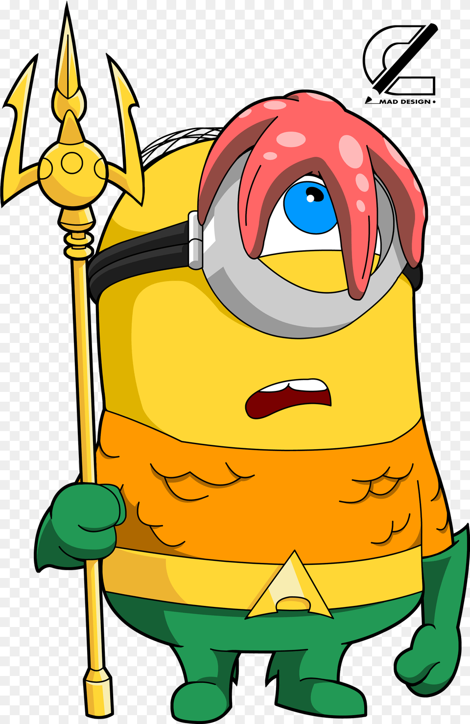 Minion Aquaman, Baby, Person, Weapon Free Png Download